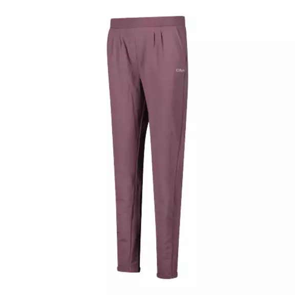 Campagnolo Wm's light stretch-fleece trousers with turn-up "Plum"