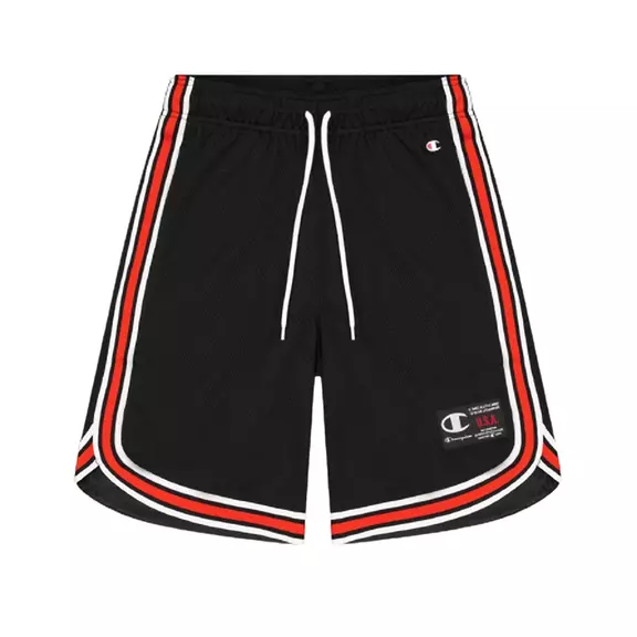 Champion Retro Basketball Mesh Shorts "Black-Red"