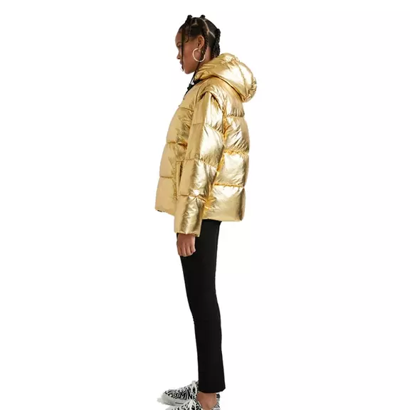 Desigual Golden Padded Jacket with Detachable Sleeves