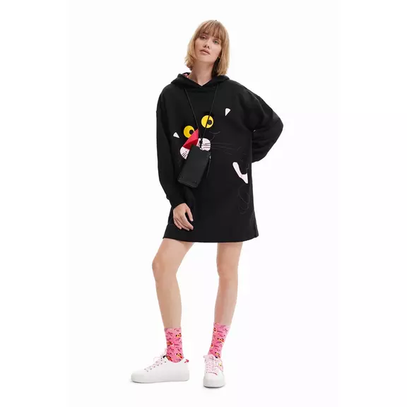 Desigual Short Pink Panther Sweatshirt Dress