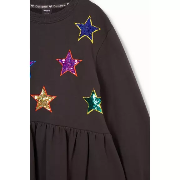 Desigual Star dress sweatshirt "Black"