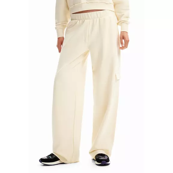 Desigual Wide-leg Cargo Trousers "Raw"