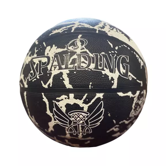 Balón Spalding Flight Crack Black White Rubber (Talla 5)