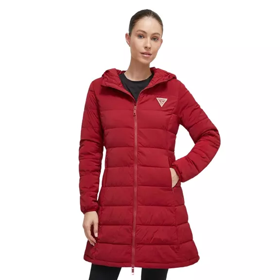 Guess Aleta Long Puffer Jacket "Bordeaux"