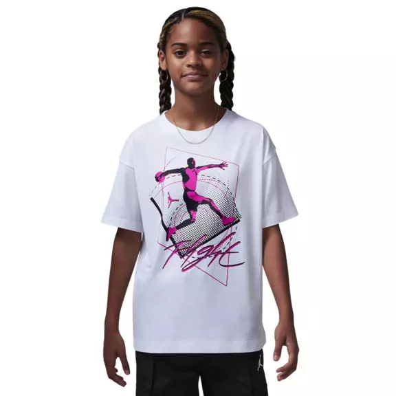 Jordan Girls JDB Flight Time Warp T-Shirt "White"