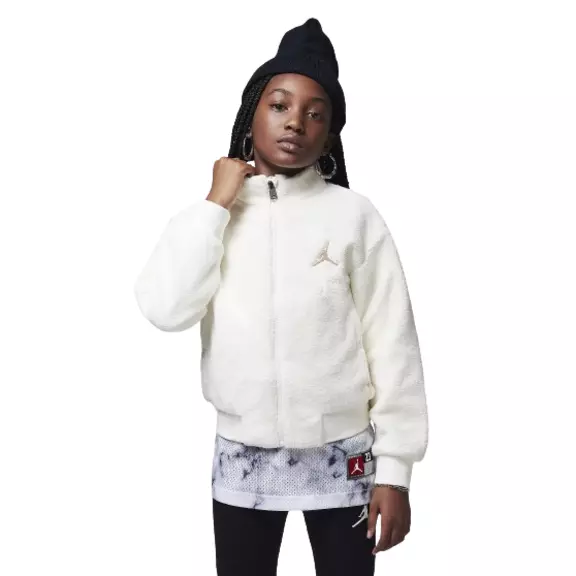 Jordan Girls Jumpman High Pile Sherpa Jacket "Sail"