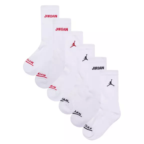 Jordan Kids JHB Legend Crew 6 PPack Socks "White"