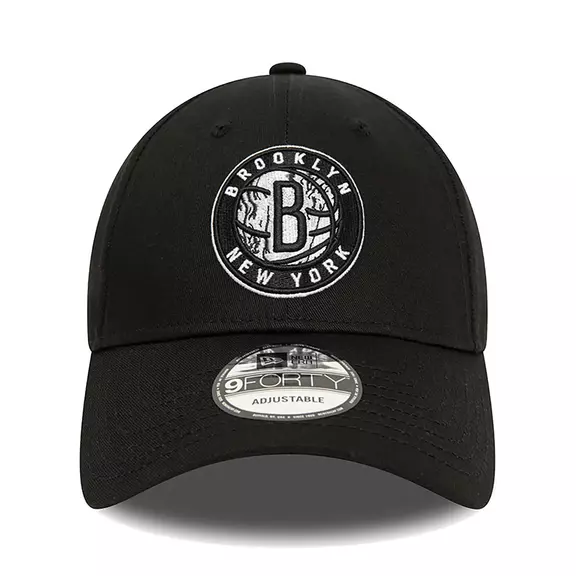 New Era NBA Brooklyn Nets Infill Black 9FORTY Adjustable Cap