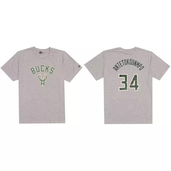 New Era NBA Team Logo Milwaukee Bucks # 34 Antetokounmpo #