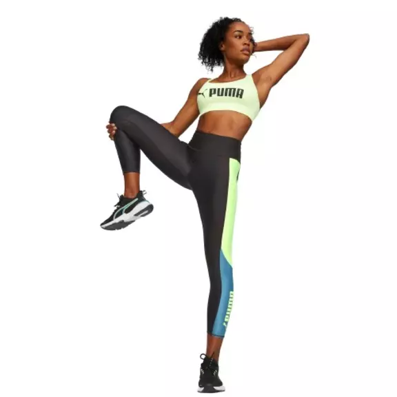 Puma Fit Eversculpt Color Block HW 7/8 Tight "Black-Speed Green"