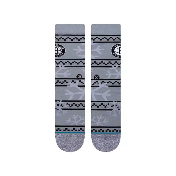 Stance NBA Brooklyn Nets Frosted 2 Crew Socks "Gray"