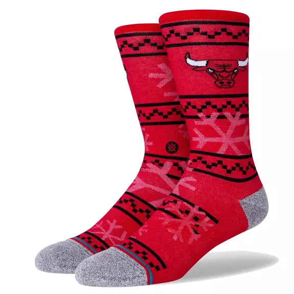 Stance NBA Chicago Bulls Frosted 2 Crew Socks "Red"