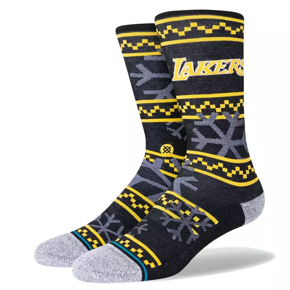 Stance NBA L.A Lakers Frosted 2 Crew Socks "Black"