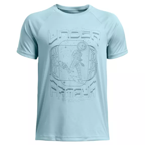 UA Boys' Tech™ Game Day Short Sleeve Tee "Stream-Ether Blue"