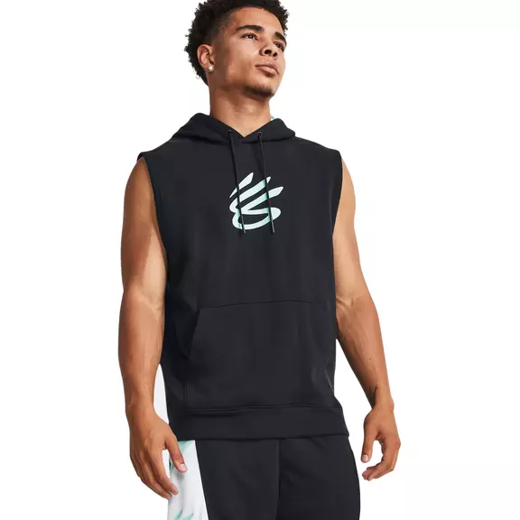 Under Armour Men's Curry Fleece Sleeveless Hoodie "Black"