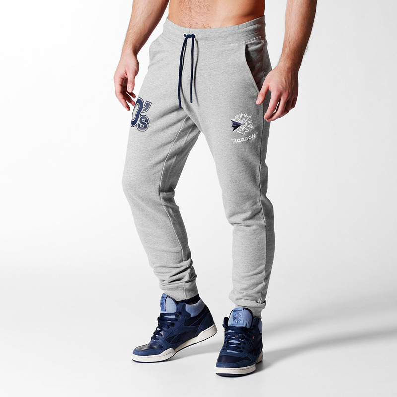 Pantalones reebok classic hombre gris on sale