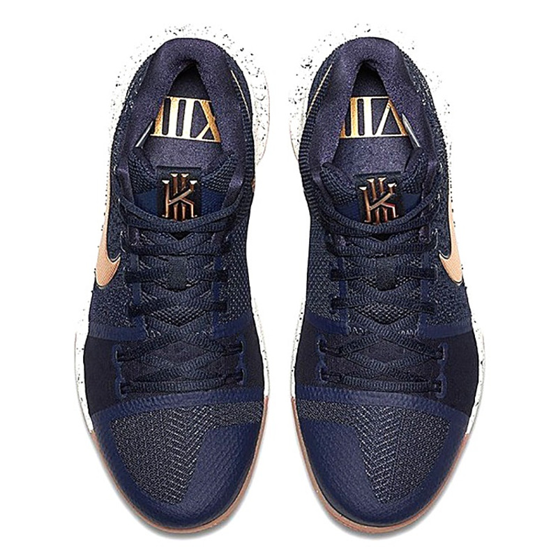 Kyrie 3 blue and hot sale gold