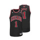 Camiseta NBA Swingman Adidas Derrick Rose Bulls (negro/rojo)