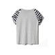 Adidas Original Camiseta Mujer Trefoil Logo Zebra (gris/negro/blanco)