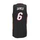 Camiseta NBA Bordada Lebron James Miami (negro)