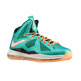 Lebron X "Dolphins" (302/turquesa/naranja/blanco)