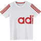 Adidas Camiseta Niño Recharged (blanco/rojo)