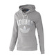 Adidas Original Sudadera Slim H Mujer (gris/blanco)