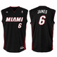 Adidas Camiseta Réplica Lebron James Miami (negro/burdeos)