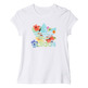 Adidas Originals Flower Trefoil Logo J Tee (White/Multicolor)