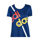 Adidas Originals Mujer Camiseta Superstar Linear  (marino)