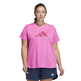 Adidas Training Bos Logo Tee Plus Size "Screaming Pink"