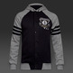 Adidas Washed Baseball Jacket Brooklyn Nets(Negro/Gris)