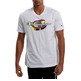 Champion Basketball Legacy Script Logo Spray Neon Tee "White"