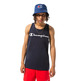 Champion Legacy Contrast Scrip Logo Tank Top "Navy"