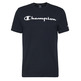 Champion Legacy Cotton Contrast Scrip Logo T-shirt "Navy"