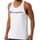 Champion Legacy Cotton Contrast Scrip Logo Tank Top "White"