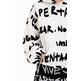 Desigual All-Over Manifesto Text Oversize Hoodie