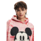 Desigual Mickey Mouse Hoodie with Drawstring "Pink"