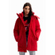 Desigual Padded Zips Coat "Carmine"