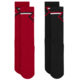 Jordan Kids Diamond High Crew Socks (2 Pairs) "Gym Red-Black"