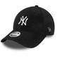 New Era MLB Womens NY Yankees Cosy 9FORTY Adjustable Cap "Black "