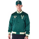 New Era NBA Milwaukee Bucks Satin Bomber Jacket "Dark Green"