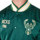 New Era NBA Milwaukee Bucks Satin Bomber Jacket "Dark Green"