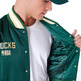 New Era NBA Milwaukee Bucks Satin Bomber Jacket "Dark Green"