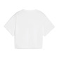 Puma Girls Logo Cropped Tee "White"