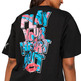 Puma Womans Basketaball Cherry on Top Graphic Oversized Fit Tee "Black"