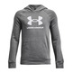 UA Boys' Rival Fleece Big Logo Hoodie "Castlerock Light Heather"