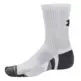 UA Unisex Performance Cotton 3-Pack Mid-Crew Socks "White-Pitch Gray"