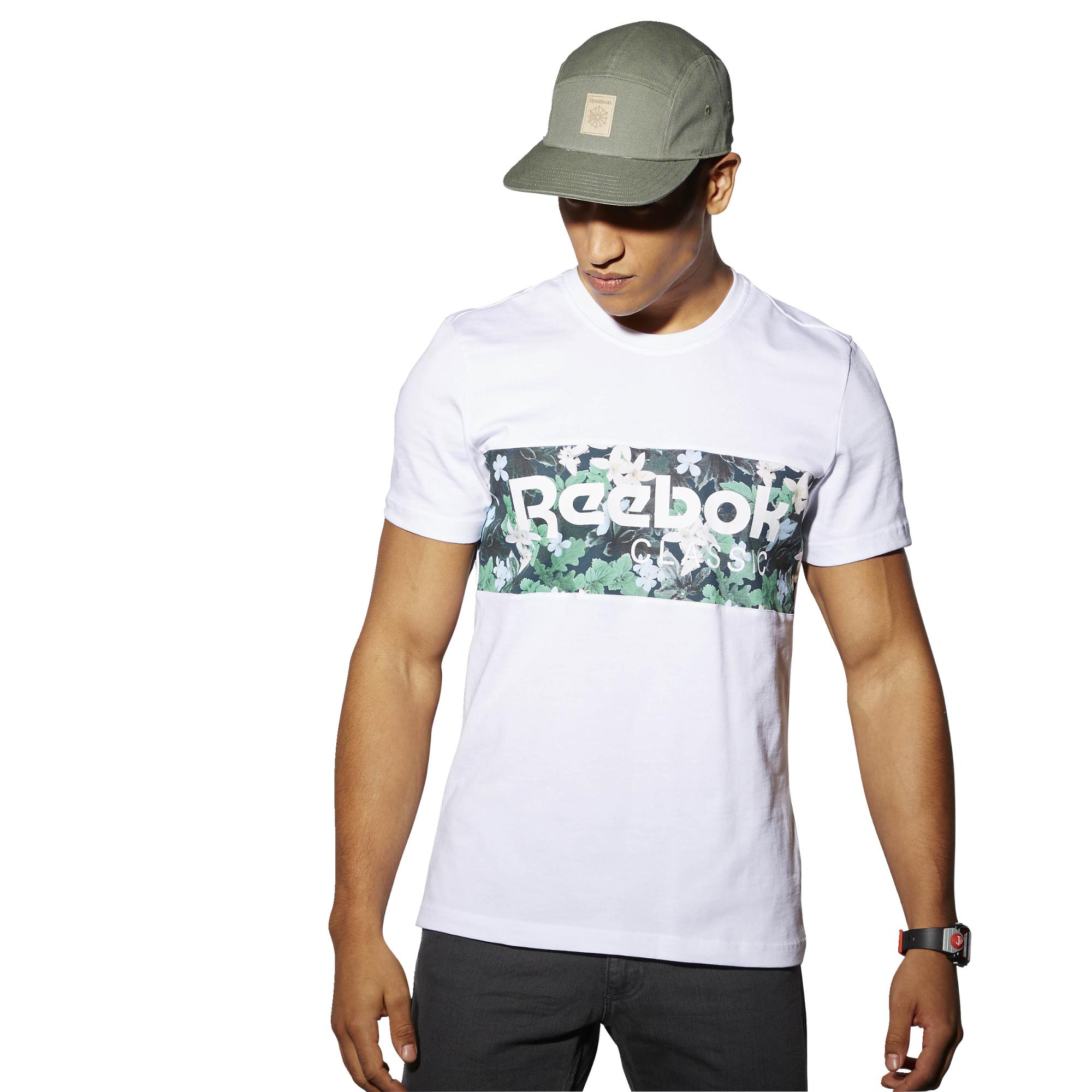 Reebok Classic Camiseta Foundation Archive Stripe (blanco)