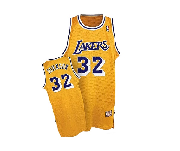 muy Movilizar Generacion Adidas Camiseta Lakers Original Bordada Magic Johnson (amarillo)